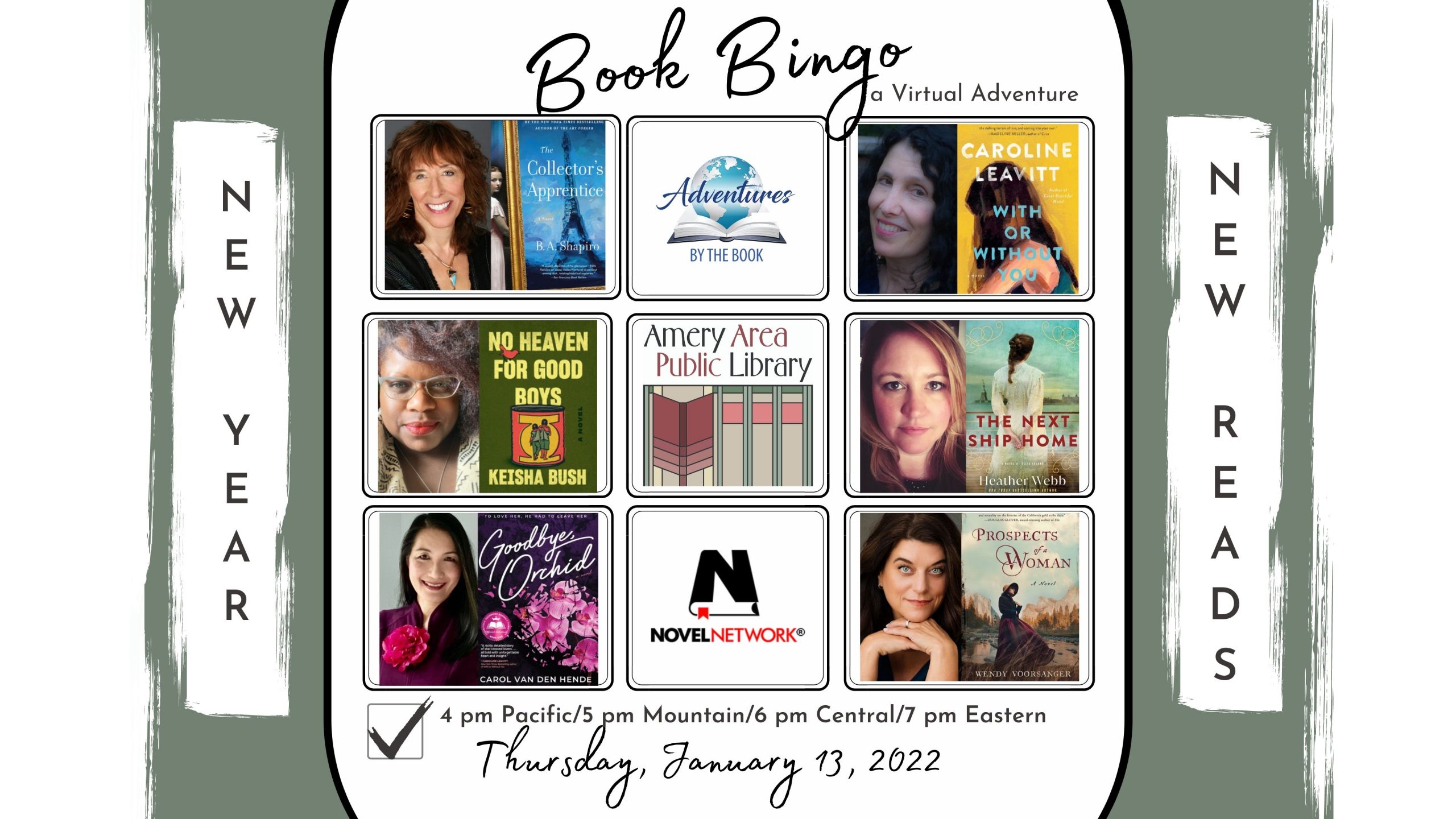 Book Bingo (New Year, New Reads): a Virtual Adventure with Amery Area (Wisconsin) Public Library