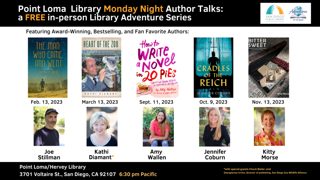 Point Loma Library Monday Night Author Adventures a FREE inperson